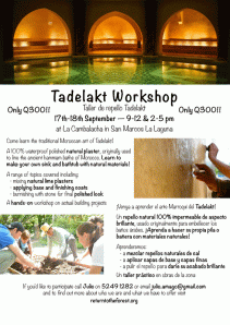 Tadelakt Workshop at the Return to the Forest site in San Marcos de Atitlán